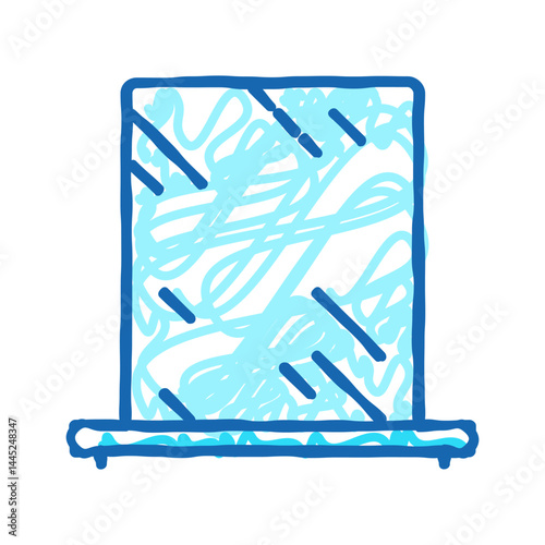bathroom mirror icon doodle illustration