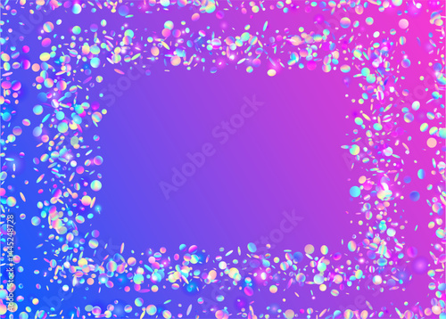 Carnival Glitter. Unicorn Serpentine. Happy Pattern. Neon Effect. Cristal Banner. Modern Dust. Laser Surprise Template. Blue Light Confetti. Purple Carnival Glitter
