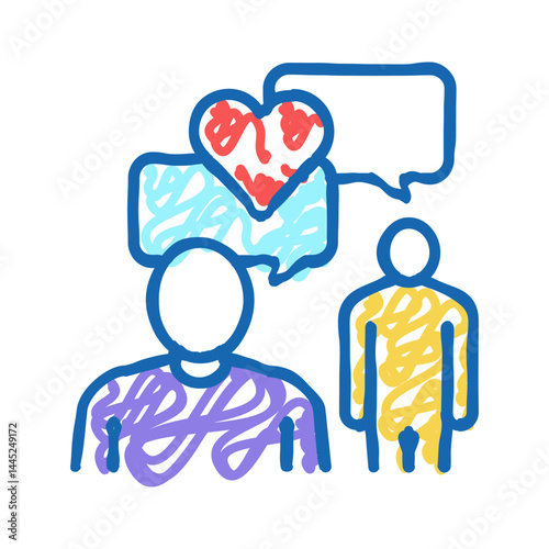 courtesy soft skill icon doodle illustration