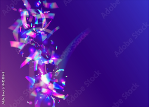 Birthday Burst. Blue Art Glitter. Rainbow Flag. Happy Holographic Serpentine. Light Template. Unicorn Poster. Color Confetti. Festive Ribbon. Pink Birthday Burst