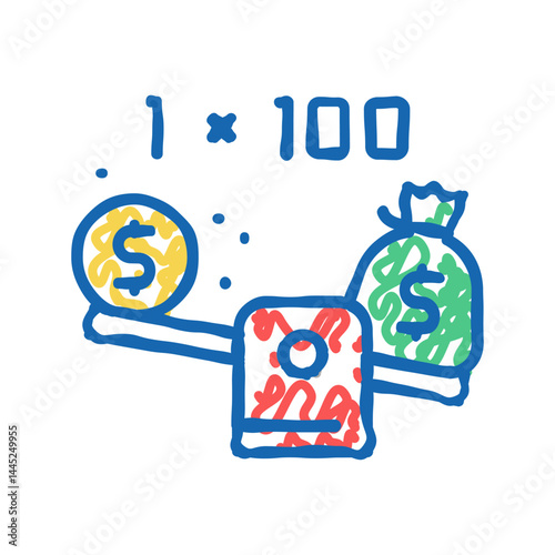 leverage help icon doodle illustration