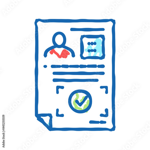 approval allowance icon doodle illustration