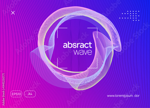 Dj Design. Electronic Audio Invitation. Party Banner. Trance Vector. Edm Electro Template. Blue Techno Poster. Violet Music Magazine. Pink Dj Design
