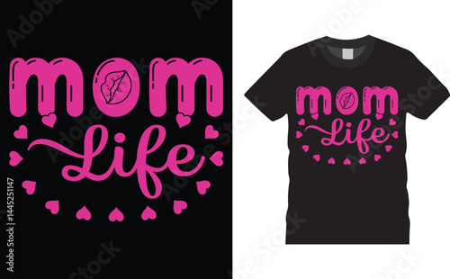Fotografie Mom, Mother’s Day Typography colorful vector t-shirt design template
