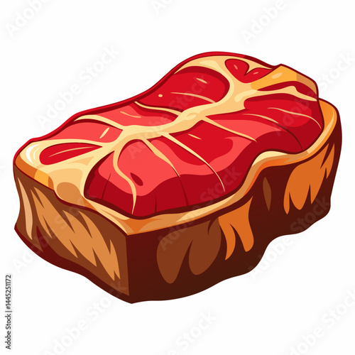 Juicy steak cuts arranged neatly on a wooden board, showcasing a variety of textures and marbling.