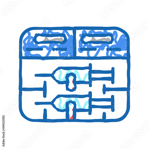 syringe pump icon doodle illustration