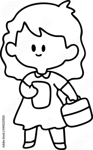 Cartoon Boys and girls School picture elements Character Illustration