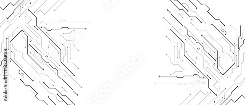 vector futuristic circuit board , Electronic motherboard , Communication and engineering concept , Hi-tech digital technology concept