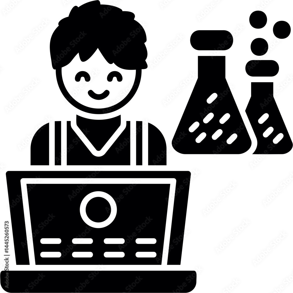 Naklejka premium Flask icon