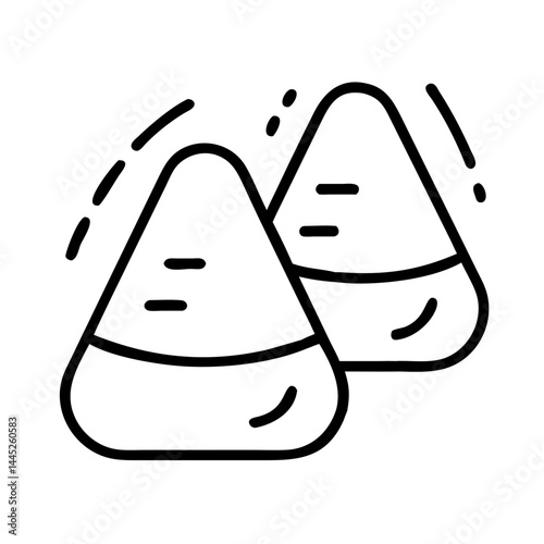 Halloween Candy Corn Icon Illustration  