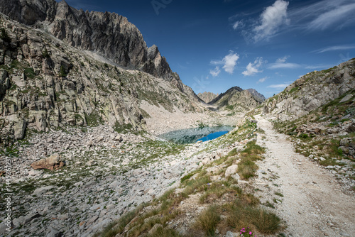 Lacs de Fremamorta, panorama surplombant l’Argentera Alpes du Mercantour - Italie
