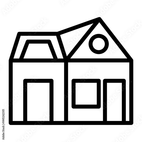 Farmhouse line icon