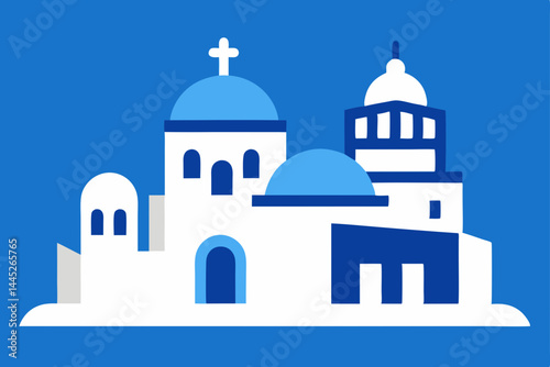 Greek Island Architecture Whitewashed Churches and Buildings