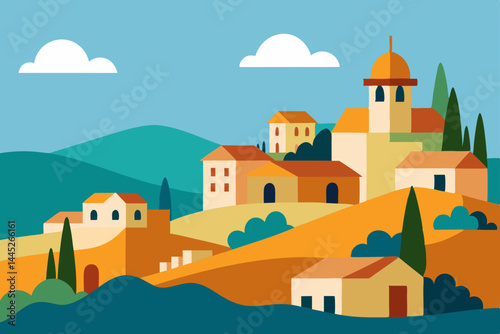 Charming Hilltop Village A Colorful Mediterranean Escape