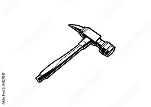 Silhouette of reflex hammer isolated on a white background