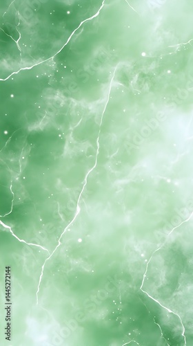 Abstract green marble texture with light veining and subtle speckles, creating a calming, ethereal effect