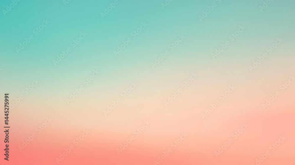 Obraz premium A subtle gradient in summer tones, with light azure gently merging into soft coral--a refined backdrop. --no noise --ar 16:9 --quality 2 --v 6.1 Job ID: da035d74-0252-4fed-b527-0988a14d5f03
