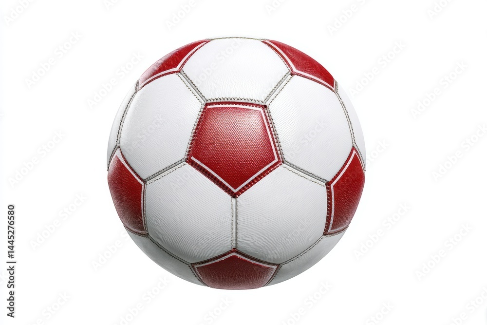 Professional soccer ball featuring detailed stitching and texture isolated on a white background Professional soccer ball featuring detailed stitching and texture isolated on a white background