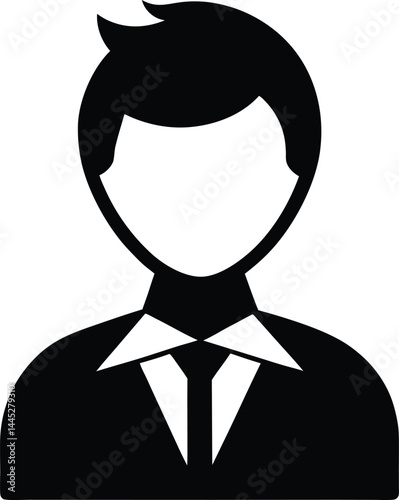 entrepreneur icon black silhouette vector illustration on transparent background