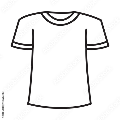 T-shirt icon with outline and glyph style.