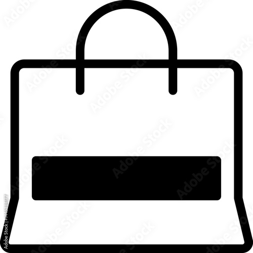 Shopping Bag vector icon stock illustration