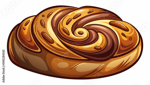 A hearty loaf with swirls of dark chocolate inside.
Rich aroma captured in a warm, fluffy design.
Crusty top and tender center speak of homemade care.
Transparent background for easy vector placement.