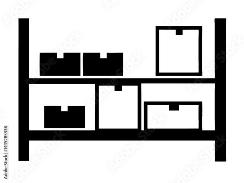 Warehouse Shelves Icon Inventory & Storage Symbol