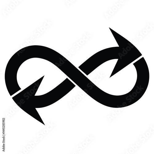 Rotating Circular Arrow Icon – Solid Black Oval Arrows Symbolizing Cycle or Refresh
