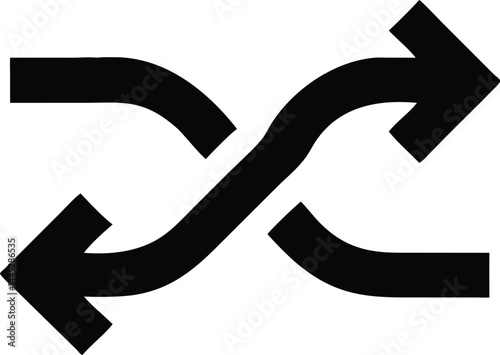 Rotating Circular Arrow Icon – Solid Black Oval Arrows Symbolizing Cycle or Refresh