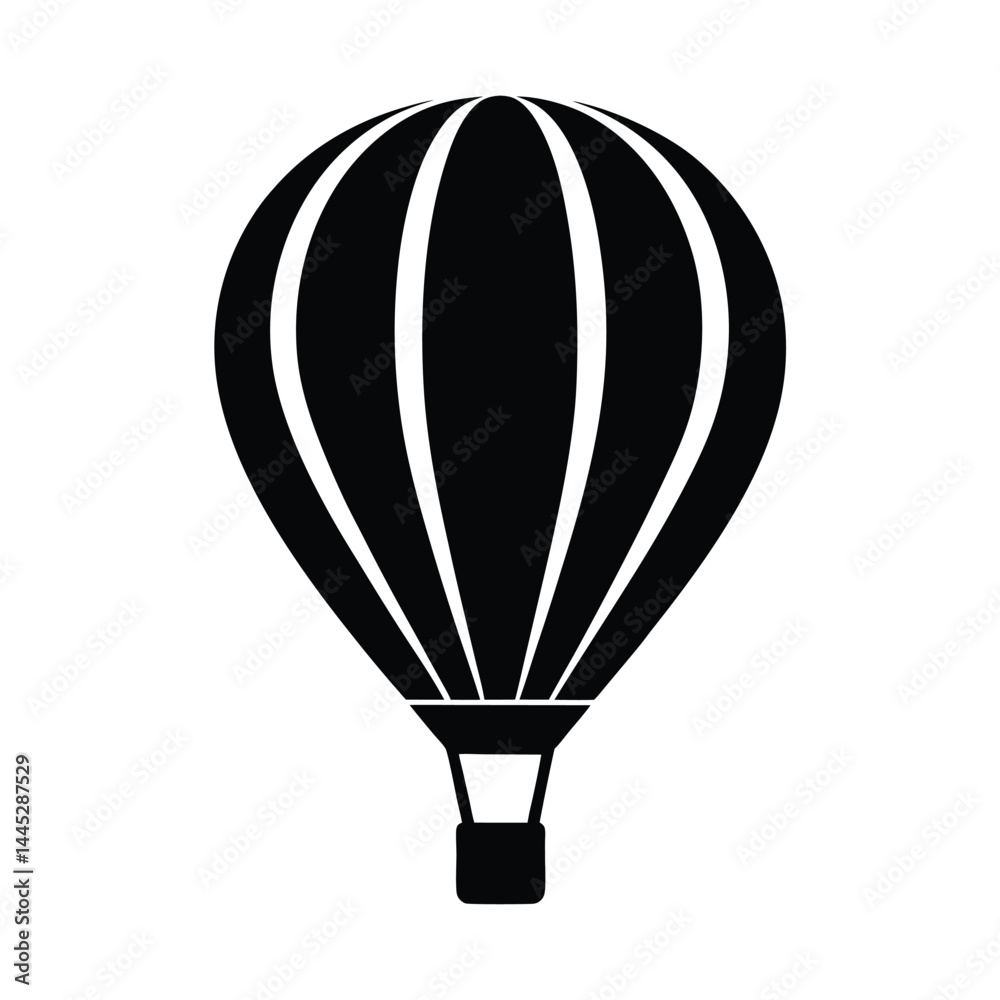 Naklejka premium Hot Air Balloon Flying Icon Vector Illustration