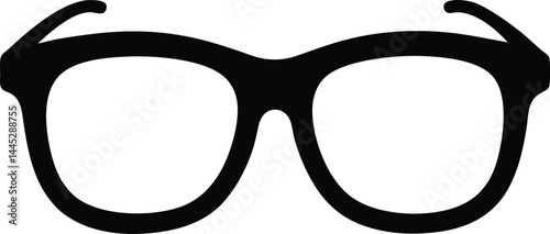 reading glasses icon black silhouette vector illustration on transparent background