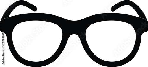 reading glasses icon black silhouette vector illustration on transparent background
