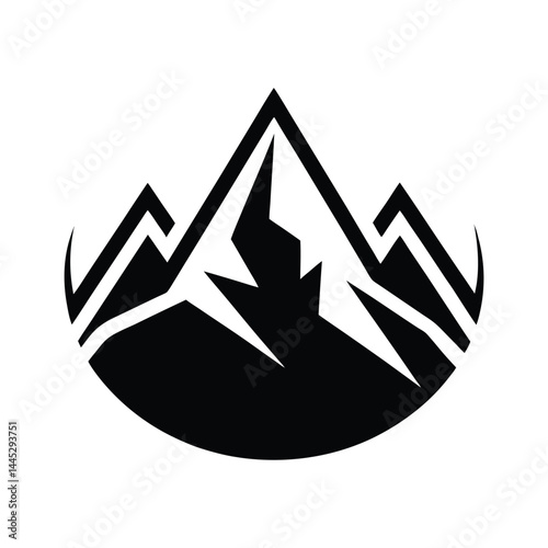 Avalanche Mountain Icon Vector Illustration