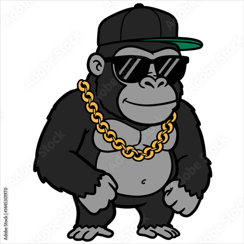 Cartoonish stylized partial view of a black and gray furry creature