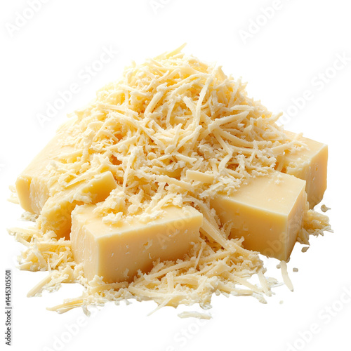 Delicious Grated Cheese Cubes and Shreds,