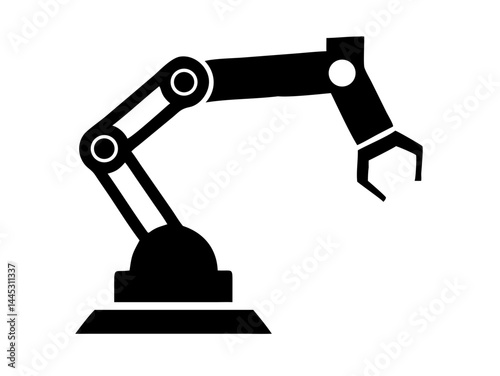  Industrial Robotic Arm Icon Automation & Manufacturing Symbol