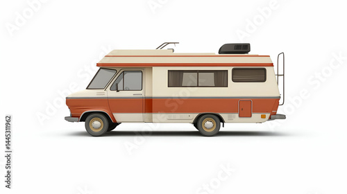 Vintage Campervan 3D Render