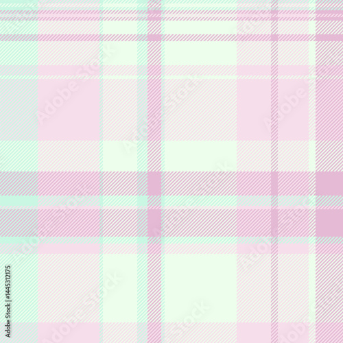 Pillow background seamless texture, diagonal fabric tartan plaid. List pattern check textile vector in light and honey dew colors.
