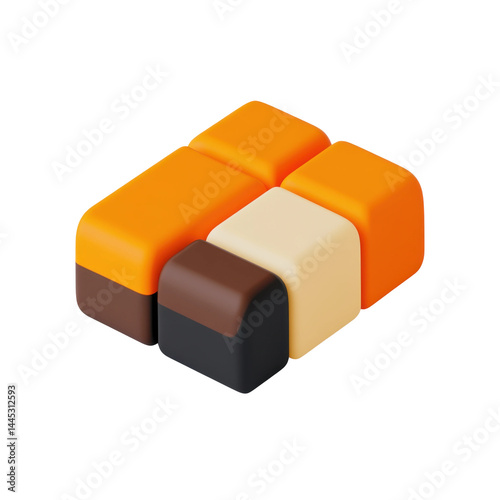Creative building blocks for fun playtime home image indoor colorful. Isolated on transparent background, png.
