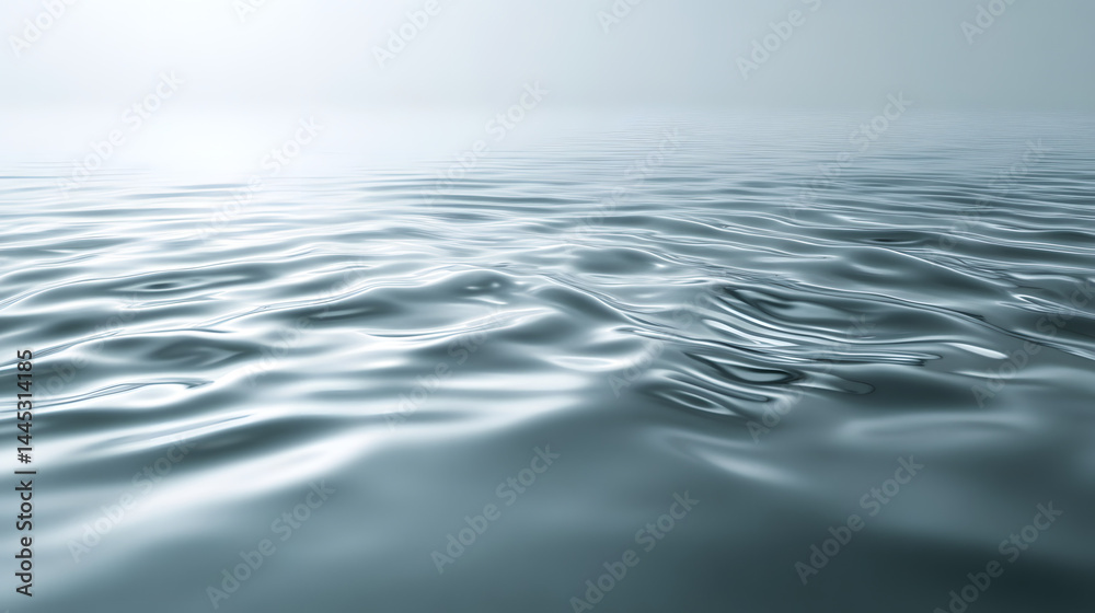 Naklejka premium Sleek silver background with minimalist waves