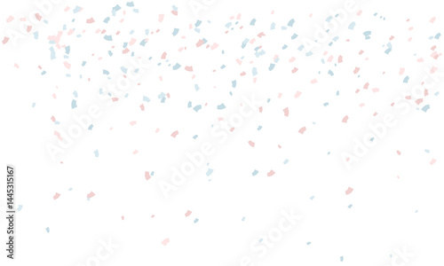 Pastel confetti falling on white background.  Perfect for celebratory designs, invitations, or adding a festive touch to your projects.