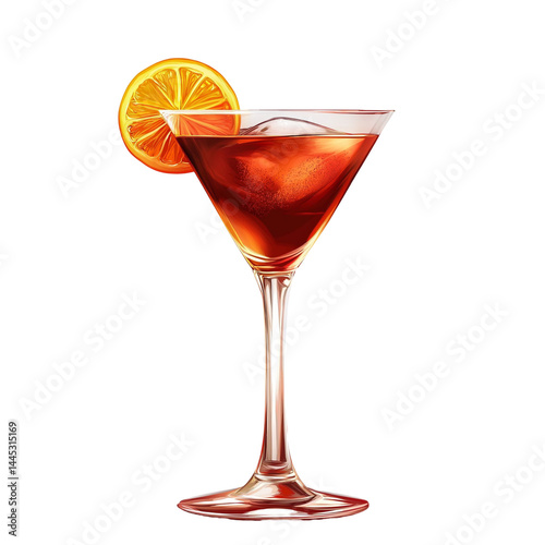cocktails for summer's mint, lemon, blue god father, transparent isolated background. Mixology, bar menu cocktails, colorful refreshing drink with garnish