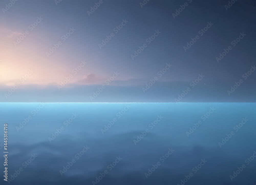 Fototapeta premium Soft blue gradient, ethereal glow, calming serenity , summer, sky