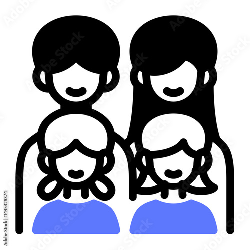 This Family icon is suitable for Family, Fathers Day, Family Day, etc