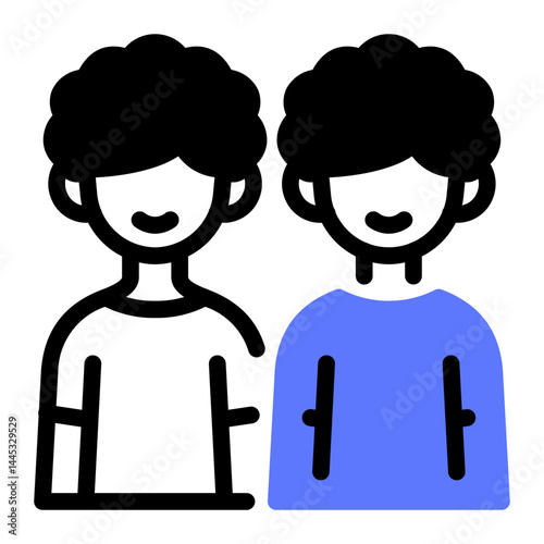 This Twins icon is suitable for Family, Fathers Day, Family Day, etc