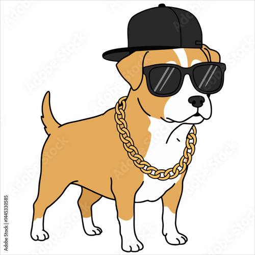 Cartoon Dogs Hind Legs and Paws with White Socks Detail