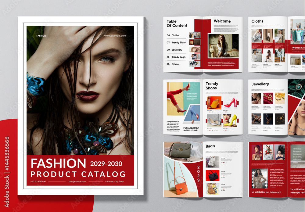 Minimalist Fashion Product Catalog Layout Template Stock Template ...