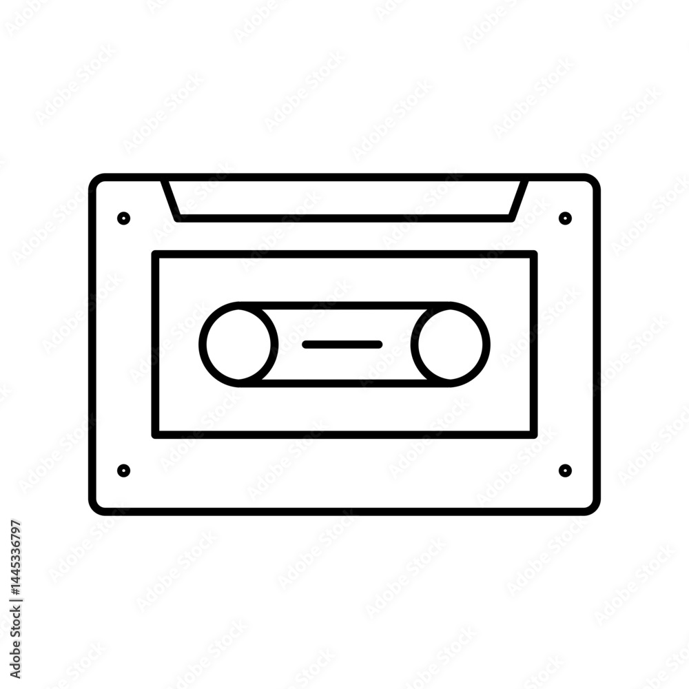 cassette line icon cassette line icon