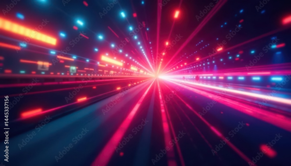 Abstract colorful light streaks, blurred motion effect, motion, colorful, fast