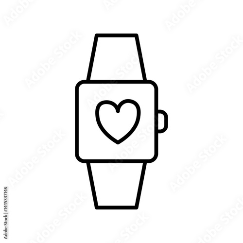 smartwatch line icon